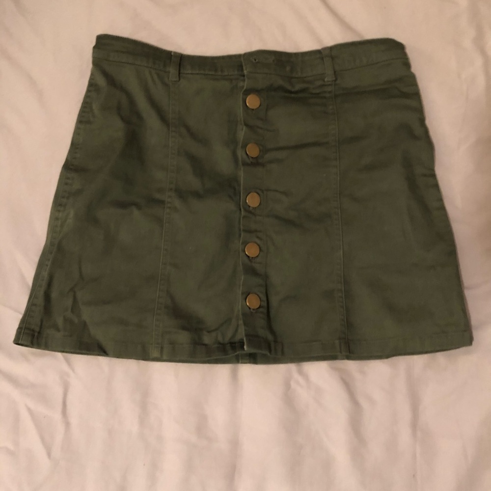 Forever 21 army green mini skirt